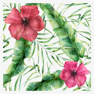 Hand Painted Watercolor Realistic Flower Background - Hibiskus Plakaty Do Wydruku Darmowe
