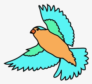 Birds Flying Drawing Colorful - Birds Fly Clip Art