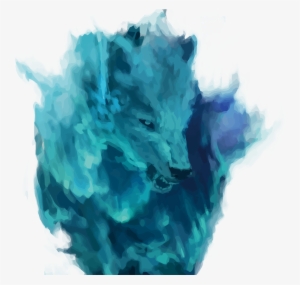 Blue Organism Turquoise Dye Font - Watercolor Painting