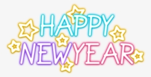 Happy New Year Text Transparent Png Vector & Clipart - New Year Sticker 2018