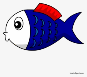 Adorable Red And Blue Fish Png Clipart - Portable Network Graphics