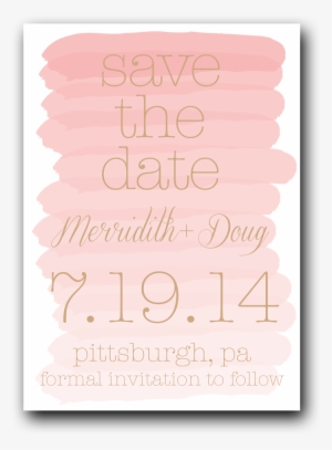 Watercolor Ombre Save The Date Pink - Poster