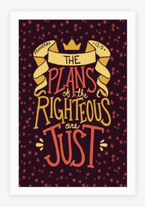 The Plans Of The Righteous Are Just Poster - Greeting Card