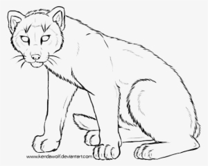 Cougar Line At Getdrawings Com Free For - Line Art