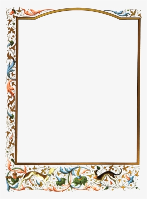 Free Clipart Of A Vintage Floral Decorative Border - Giclee Painting: Death Of Jacques D'artevelde, 24x18in.
