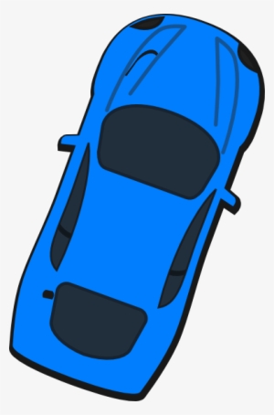 Blue Car Top View At Vector - Top View Car Vector Transparent