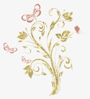 Golden Floral Border Png Image Transparent - Ornament