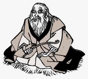 Japanese Drawing Old - Wise Old Man Clipart