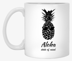 Pineapple Aloha State Of Mind 11 Oz - Scar Mug Im Surrounded By Idiots