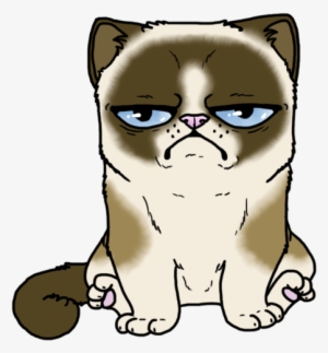 Grumpy Cat Coloured By Fudgethedog-d5zh7u7 - Grumpy Cat Clip Art
