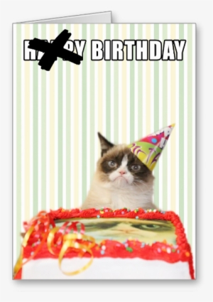 Grumpy Cat Birthday Card - Happy Birthday Grumpy