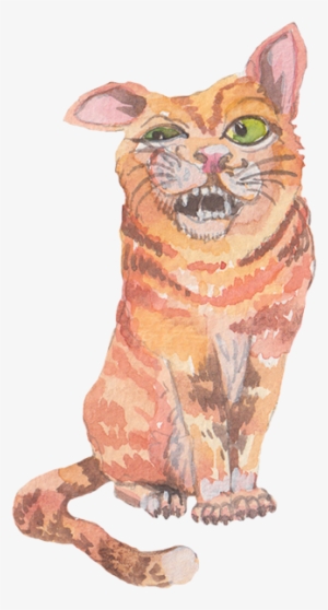 Grumpy Animals By Rhea Dennis Messages Sticker-3 - Cat Yawns