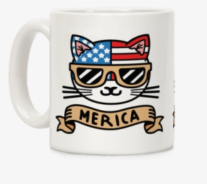 Merica Cat Coffee Mug - Cat
