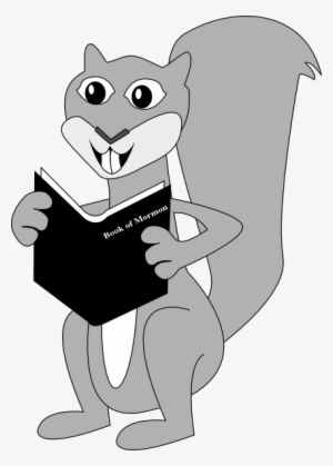 Clipart Of A 3d Squirrel Reading A Book - Squirrel With A Book Clipart