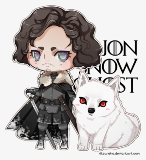 My Favorite Character Of Got ♥ Maybe I'll Do Daenerys - Jon Snow And Ghost Chibi