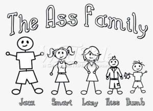 The Ass Family - Family Stick Figures Transparent