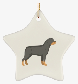 Rottweiler Illustration Suborns Ceramic Star Ornament - Rottweiler