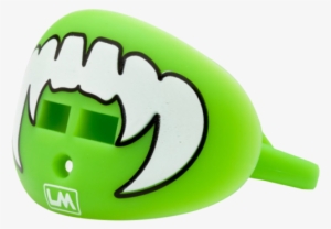 Vampire Fangs - Fluorescent Green - Loudmouthguards Pacifier Style Lip Protector Mouthguard