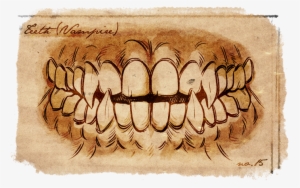 Vampire Teeth - Wood