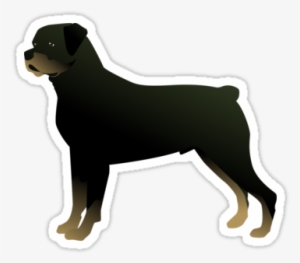 Rottweiler Basic Breed Silhouette By Tripoddogdesign - Rottweiler