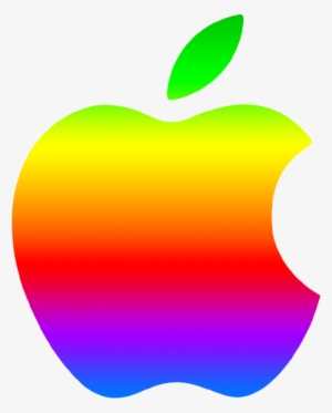 Colored Modern Apple Logo 2 By Greenmachine987 - Coloured Apple Logo Transparent