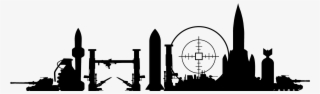 Image Of London Skyline Made Of Weapons