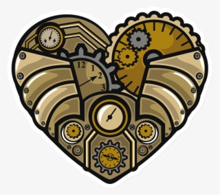 Sticker That Kick Ass Steampunk Heart - Steampunk Buttons - 1" Pinbacks, Set Of 3, Pin Back,