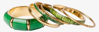 Jungle Green With Gold Color Bangles