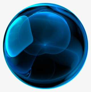 Glass Marble Ball Orb Bubble Blue Black - Glass