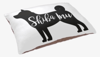 Shiba Inu Silhouette Pet Bed - Cushion