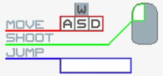 Asd To Move And Duck Though Platforms, Mouse To Shoot,
