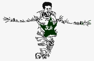 Wasim Akram Caricature - Sultans Of Swing Cricket