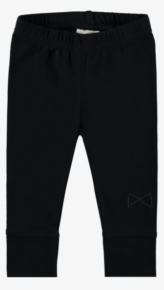 Black Jersey Pants By Mini Sibling - Leggings