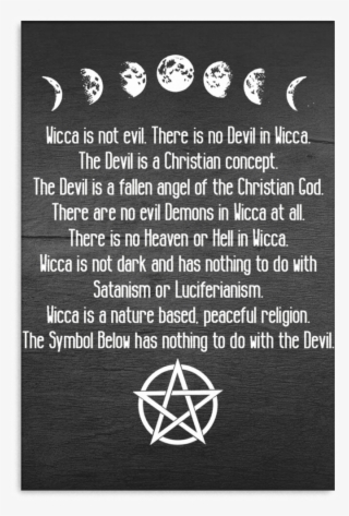 Wicca Canvas Wrap - Pentagram Occult Symbol Gothic Witchcraft Unisex Mens