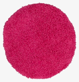 Shaggy High-pile Rug Round Ø 67 One Colour Pink Top - Pinke Teppich Png