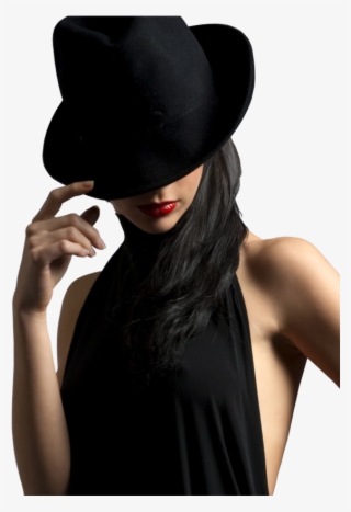 Black Hat Never Out Of Style - Black And White Portrait Hat