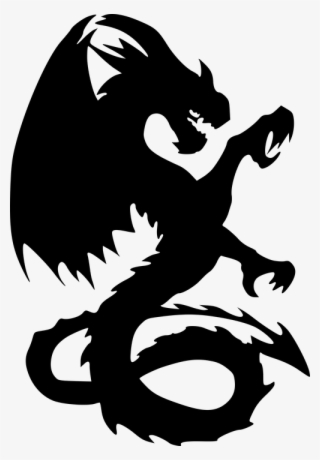 Drake Clipart Dragon - Flying Dragon Silhouette