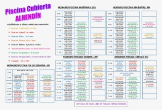 Piscina-horarios - Number