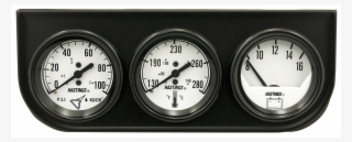 Easy-read Triple Voltmeter, Water Temperature And Oil - Gauge