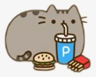 Cat Cocacola Burger Potatofree - Cartoon Cat Eating Food Transparent PNG -  788x632 - Free Download on NicePNG