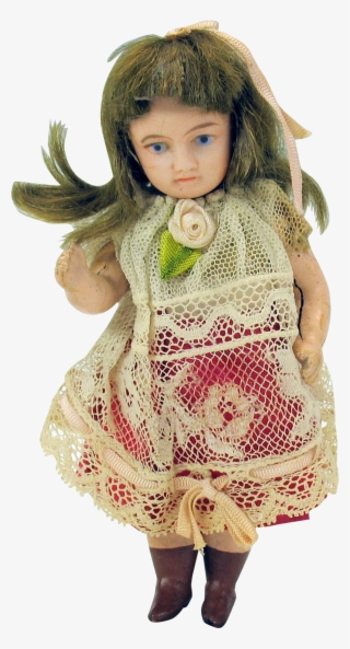 5' Antique French Bisque Sfbj Unis Miniature Doll - Doll