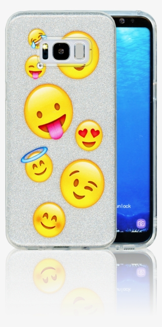 Samsung Galaxy S8 Plus Mm Emoji Glitter Hybrid - Smiley