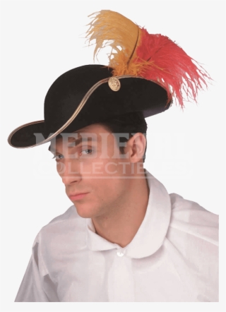Feathered Costume Cavalier Hat - Cavalier Hat 49286