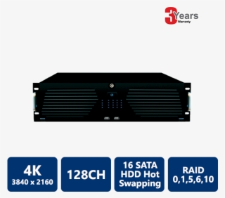 128 Ch 4k Real Time 16 Sata Network Video Recorder