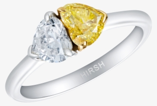 Duet Yellow And White Heart Shape Diamond Ring - Pre-engagement Ring