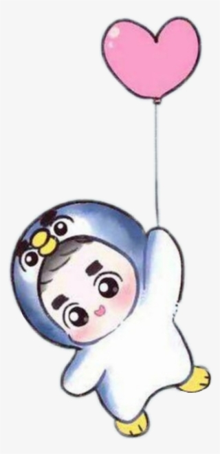Kyungsoo Exo Kpop Cute Aesthetic Flying Balloon Lovely - Do Chibi