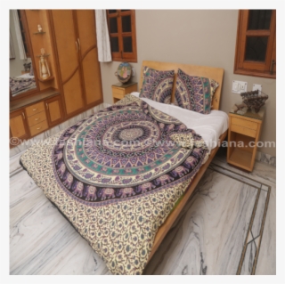 Elephant Mandala Duvet Cover - Bed Sheet