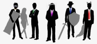 Introspection Round - Man In Suit Silhouette
