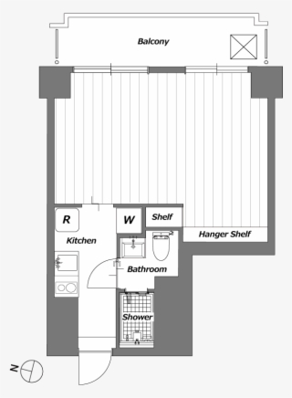 Type A Room Size - Floor Plan