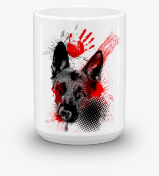 Clip Art German Shepherd Tattoo - Trash Polka Dog Tattoos